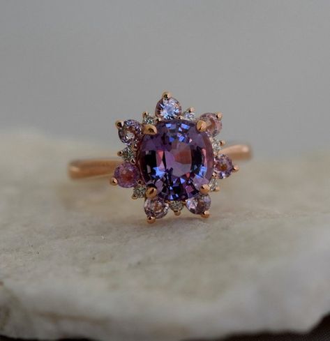 Sapphire Engagement Ring Round, Round Sapphire Engagement Ring, Ring Saphir, Purple Sapphire Ring, Lovers Jewelry, Snowflake Ring, Jewellery Gemstone, Engagement Ring Round, Antique Engagement Ring