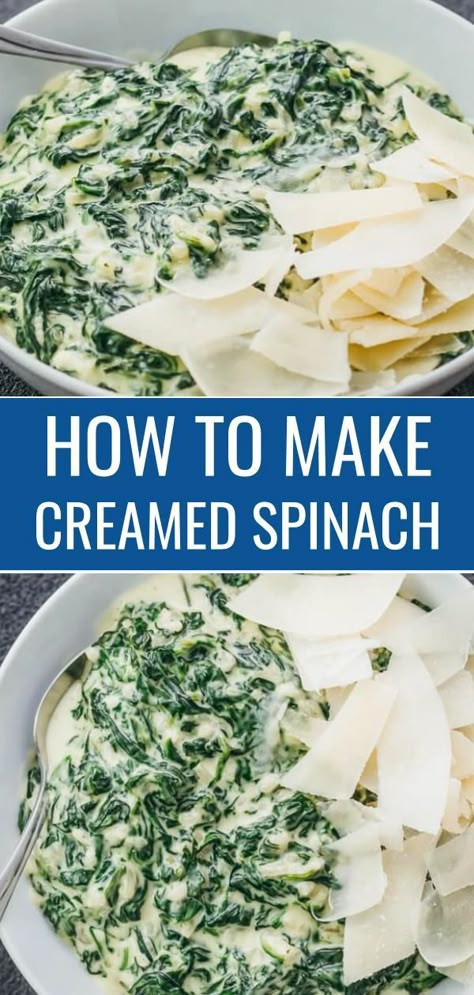 Enjoy this delicious and easy side dish of cheesy creamed spinach. Also great for Thanksgiving and other holidays. Fits low carb and keto diets. #thanksgiving #keto Easy Creamed Spinach, Keto Creamed Spinach, Spinach Side Dish, Atkins Induction, Lunch Foods, Thanksgiving Food Sides, Keto Diets, Thanksgiving Recipes Side Dishes, Low Carb Diets