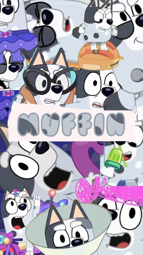 #bluey#muffin#shuffles#wallpaper Muffin Wallpaper Bluey, Bluey Collage Wallpaper, Muffin From Bluey Wallpaper, Muffin Bluey Wallpaper, Muffin Wallpaper, Bluey Wallpapers, Bluey Wallpaper, Muffin Bluey, Bluey Muffin