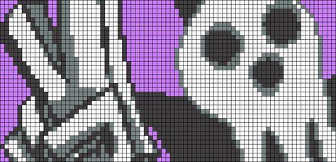 Soul Eater Pixel Art Grid, Soul Eater Alpha Pattern, Soul Eater Pixel Art, Grid Pictures, Alpha Bracelet Patterns, Anime Cross Stitch, Crochet Grid, Pixel Grid, Graph Crochet