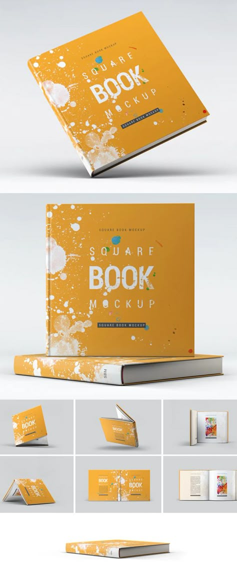 Perfect Square Book Mockup Content Book Design, Square Book Cover Design, Square Book Layout Design, Book Advertising Ideas, Digital Book Design, Book Mockup Design, Book Advertisement Design, Book Mockup Template, Square Book Design