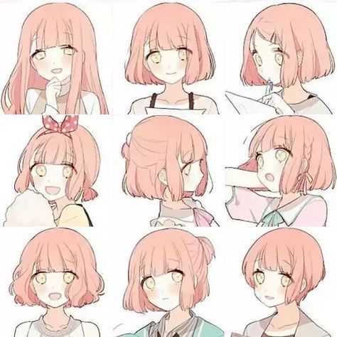 Hair Drawing Bangs, Pelo Anime, Drawing Hair Tutorial, Manga Hair, Drawing Hair, Hair Sketch, Hair Drawing, Drawing Faces, Arte Sketchbook