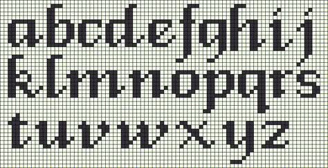 Calligraphy Hello, Hello Font, Abc Font, Crochet Letters, Graph Crochet, Cross Stitch Letters, Pixel Crochet, Tapestry Crochet Patterns, Pixel Pattern