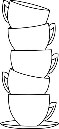 Beyond the Fringe: Blank Cup Stack Free DiYou can download her small stack of cups, on 2nd page of her blog as of 2/16/2016. Cup Coloring Pages, Tea Cup Drawing, Tea Towels Embroidery, Diy Embroidery Projects, Embossing Pen, Hand Embroidery Patterns Free, Sewing Projects Clothes, Machine Embroidery Projects, Hand Embroidery Projects