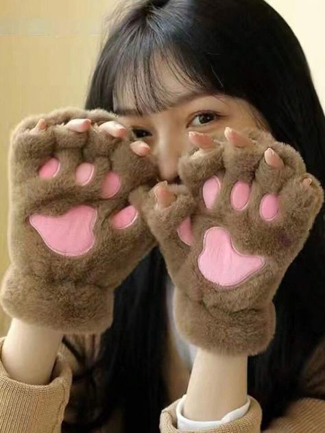 Cat Paws Gloves, Romwe Kawaii, Paws Gloves, Paw Gloves, Sticky Bra, Kawaii Cat, Cat Paws, Womens Gloves, Kids Beachwear