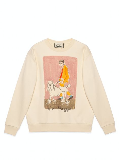 A sweatshirt from Gucci’s collection that was a collaboration with Isabella Cotier. Check out the Vincent van Goyard article about it! 
#gucci #alessandromichele #isabellacotier #fashion #art Isabella Cotier, Gucci Clothes, Gucci Garden, Garden Fashion, Gucci Shirt, Shirt Design Inspiration, 로고 디자인, Tshirt Design, Looks Vintage