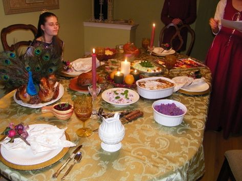 Our Medieval Feast and Alchemy Show for Thanksgiving Day Medieval Thanksgiving, Medieval Breakfast, Medieval Dinner Table, Medieval Feast Food, Medieval Dining Hall, Truffle Oil, Thanksgiving Traditions, Book Of Hours, Thanksgiving