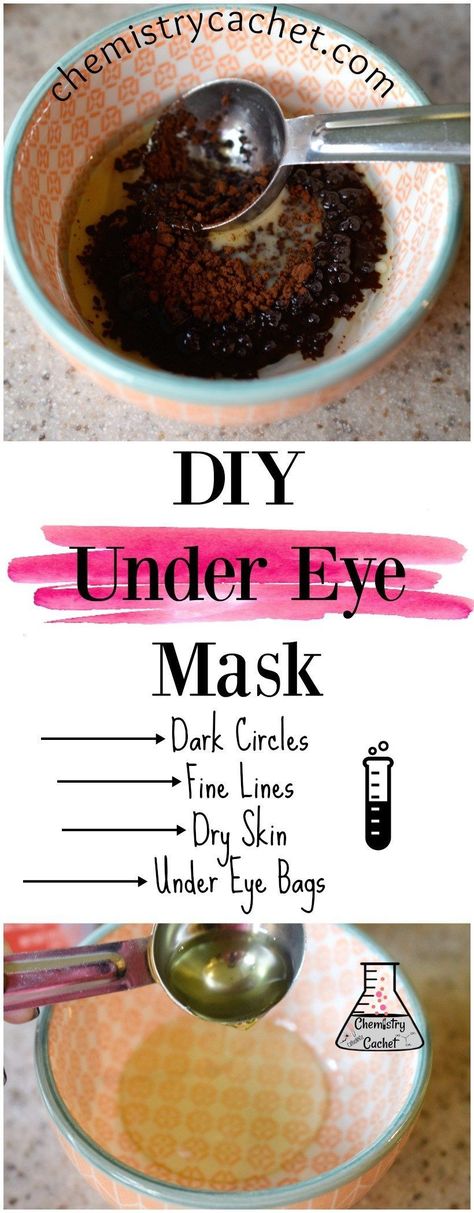 DIY Under Eye Mask for Dark Circles, Under Eye Bags, and Fine Lines plus WHY it works so well! Natural and cheap option on chemistrycachet.com #DIYundereyemask #eyemask Diy Under Eye Mask, Dry Skin Under Eyes, Eye Mask For Dark Circles, Mask For Dark Circles, Pampering Ideas, Undereye Bags, Cucumber On Eyes, Skincare Solutions, Under Eye Circles