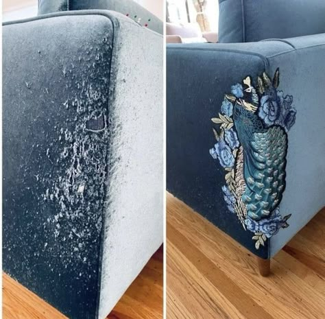 Couch Repair, Furniture Appliques, Furniture Fix, Reupholster Furniture, Furniture Repair, Funky Furniture, Refurbished Furniture, Living Room Makeover, Flipping Furniture