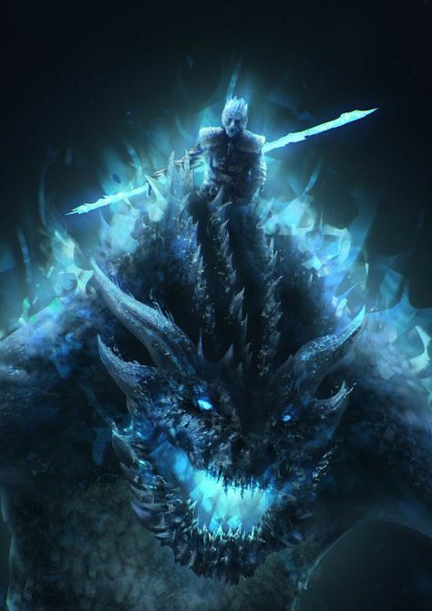 Got Night King, White Walker Dragon, Viserion Game Of Thrones, Got White Walkers, Game Of Thrones Night King, Dead Dragon, Card Tattoo Designs, Game Of Thrones Artwork, Game Of Thrones Tv