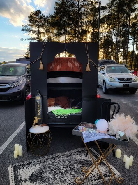 Fortune Teller Trunk Or Treat Ideas, Fortune Teller Trunk Or Treat, Trunker Treat Ideas, Holiday Decor Halloween, Mini Bus, Mermaid Theme, Trunk Or Treat, Haunted House, Family Life