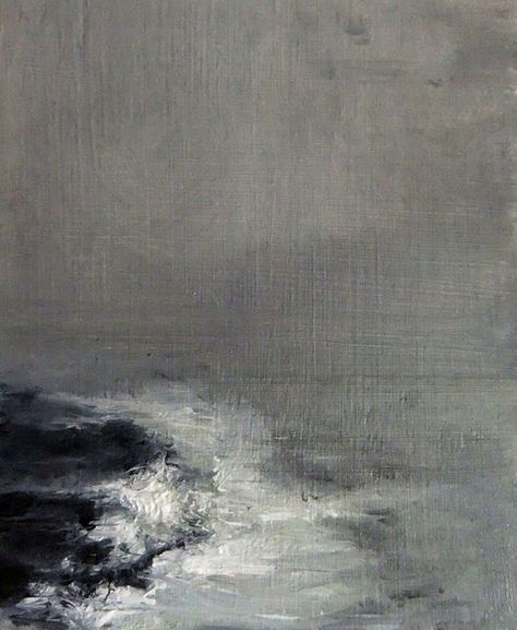 Gray Oil Painting, Minimal Oil Painting, Heaven Decor, Grey Oil Painting, Background Morning, Black Oil Painting, Morning Ocean, Cuadros Diy, Minimal Painting