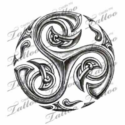 Loving this Triskelion Tattoo, Celtic Triskelion, Him And Her Tattoos, Tattoo Cool, Celtic Knot Tattoo, History Tattoos, Irish Tattoos, Celtic Symbol, Knot Tattoo