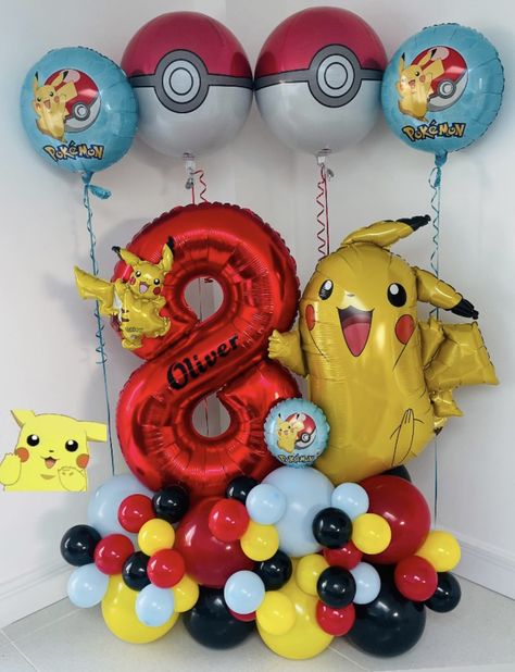 Pokémon Ballon Arch, Pokémon Balloons, Pikachu Balloon Bouquet, Pokemon Birthday Balloons, Pokemon Birthday Party Balloons, Baloon Garland Pokemon, Pastel Pokemon, Pokemon Balloons, Pikachu Birthday