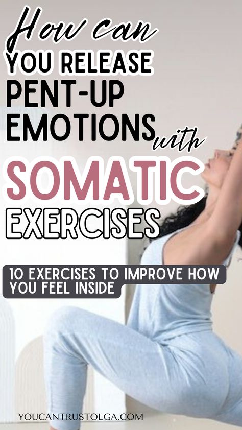 10 Somatic Exercises for Emotional Release for Beginners - it is time to let those pent-up emotions go from your body. Learn how to reconnect your mind and body through somatic movements. grounding exercises | free somatic workout | somatic therapy | spiritual awakening | healthy body | healthy mind | emotional health | mental health Healthy Body Healthy Mind, Nervus Vagus, Somatic Healing, Somatic Therapy, Somatic Exercises, Emotional Release, Therapeutic Yoga, Grounding Exercises, Mental And Emotional Health