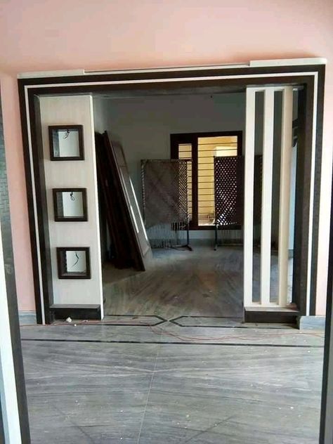 Living Room Patio Doors, Wooden Partition Design, Wooden Partition, Latest Door Designs, Exterior Door Designs, Wall Partition Design, Modern Tv Wall Units, Home Bar Design, Small House Front Design