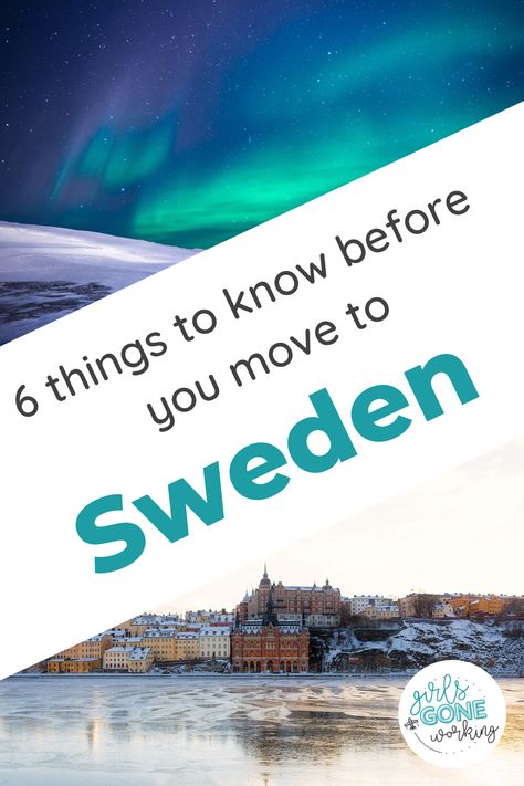 Are you planning to live in Sweden? Find out 6 things I wish I knew before I moved abroad to Sweden. Get tips on how to settle in, how to find an apartment and what it's like making friends in Sweden. This is a great expat life tips for anyone thinking about calling Sweden home! It's an important moving abroad guide for anyone who wants to live in Europe. Read the complete guide at www.girlsgoneworking.world. Moving To Sweden, Life In Sweden, Living In Sweden, Sweden Home, Retire Abroad, Moving To Scotland, Learn Swedish, City By The Sea, Moving Abroad