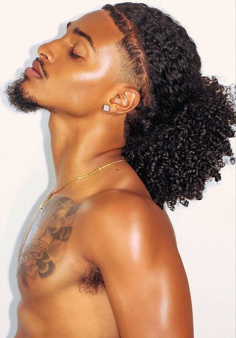 Pretty Black Man Long Hair, Hairstyles For Black Men With Long Hair, Black Men Long Curly Hair, Black Men Natural Hairstyles, Black Guys With Long Hair, Long Curly Hair Men Haircut, Long Hair Guys Styles, Black Men Hairstyles Long, Curly Afro Men