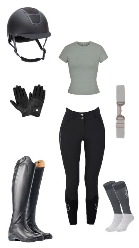 Grey and black equestrian fit #f4f #outfit #fyp #equestrian#black#grey English Riding Outfit Equestrian, English Horse Riding Outfits, Horse Riding Outfit Casual, Cute Equestrian Outfits, Equestrian Outfits Casual, Riding Outfit Equestrian, Equestrian Style Outfit, Black Equestrian, English Riding Outfit