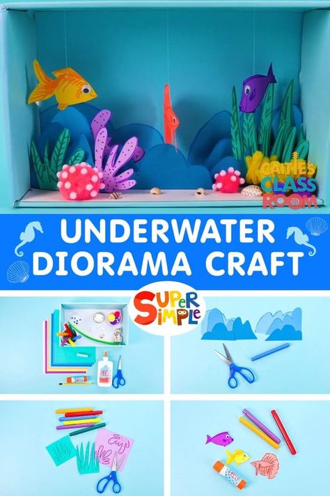 Underwater Diorama, Diorama Kids, Aktiviti Tadika, Under The Sea Crafts, Sing Together, Aktiviti Kanak-kanak, Keep Learning, Sea Crafts, Ocean Crafts