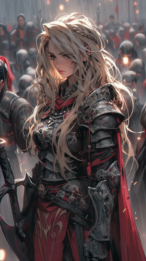 Amazing Midjourney Artwork curated by ThetaCursed, License: CC BY-NC 4.0 Stealth Pose Reference, Knight Woman Art, Blonde Warrior Woman, Female Paladin Art, Fantasy Pirate Art, Anime Warrior Female, Female Warrior Character Design, Fantasy Warrior Art, Warrior Women Art