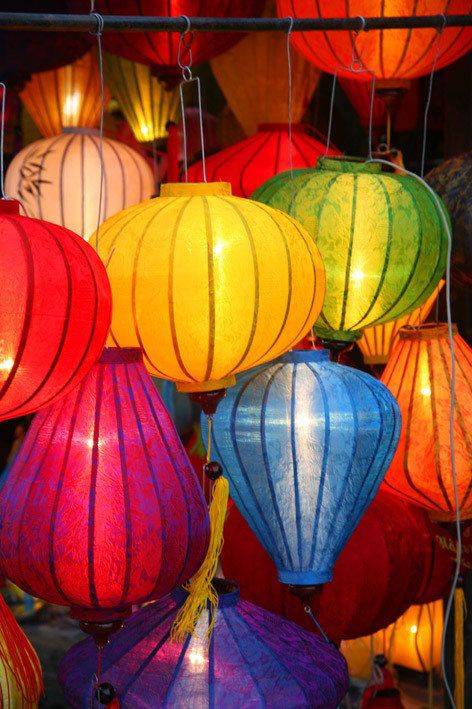 Colorful Lanterns, Silk Lanterns, Rainbow Bright, Rainbow Aesthetic, Hoi An, Live Colorfully, Guitar Songs, The Ceiling, Over The Rainbow