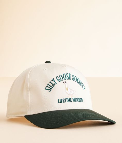 The Happiest Silly Goose Society Baseball Hat - Women's Hats in Green | Buckle Golf Fits, Music Sketch, Winter Favorites, Swag Ideas, Happy Hat, Xmas Wishlist, Holiday Wishlist, Xmas 2024, Flat Brim Hat