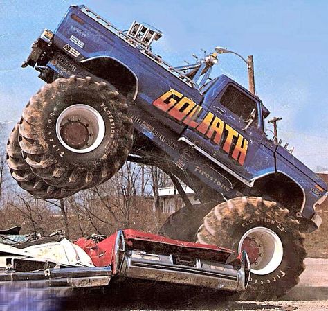 Goliath Monster Truck Landon Kirby, Monster Truck Cars, Monster Jam Trucks, Street Racer, Josie Saltzman, Nice Trucks, Mud Trucks, Real Monsters, Keep On Truckin