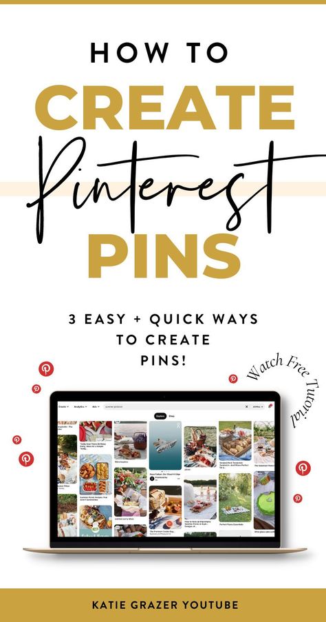 Learn the 3 easy ways how to create pins on Pinterest and how to easily upload them. I’m going to show you how to create Pinterest pins using the Pinterest Chrome Extension, how to create and upload a Manual Pin, and how to create and upload a Scheduled Pin. WATCH NOW! Creating a Pin on Pinterest, Pinterest Tips Tricks, Pinterest Tutorials, How to use Pinterest Tutorials, How to Pin on Pinterest, Pinterest How To, How to Use Pinterest, Pinterest Tips and Tricks, How to Post on Pinterest Make Your Own Pins, Pin Tutorial, Pinterest Tutorials, Learn Pinterest, Pinterest Hacks, Social Media Advice, Pinterest Growth, Make Money From Pinterest, Pinterest App