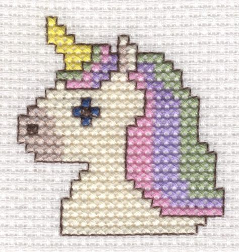 Unicorn Cross Stitch Pattern, Easy Cross Stitch, Funny Cross Stitch Patterns, Easy Cross, Small Cross Stitch, Unicorn Pattern, Cross Stitch Funny, Cross Stitch Alphabet, Cross Stitch Cards