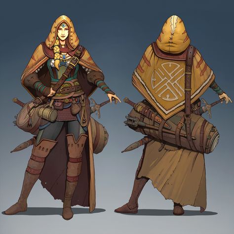 Travelling warrior Jay concept, Roman Zawadzki on ArtStation at https://www.artstation.com/artwork/vRrgx Character Design Cartoon, Medieval Clothing, Fantasy Warrior, Arte Fantasy, Fantasy Rpg, Fantasy Inspiration, Female Character Design, Character Creation, Dnd Characters