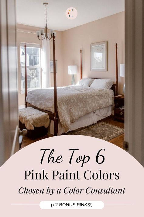 Explore the best pink paint colors from Sherwin-Williams, Benjamin Moore, and Farrow & Ball, whether you want to paint a bedroom, bathroom, living room, or exterior - you'll love these pink paint colors! [girly pink bedroom, pink wallpaper girly, pink toddler room, pink dorm, pink dorm room, pink dorm room ideas, dusty pink room, pink aesthetic, pink lifestyle, pink room decor, 2024 paint color trends, pink paint colors, paint colors for home, paint colors, hallway paint colors] Sherwin Williams Laurel Pink, Rose Bedroom Walls, Rose Dust Benjamin Moore, Rose Lace Benjamin Moore, Nursery Sherwin Williams Paint Colors, Paint Colors For Dressing Room, Subtle Pink Walls, Proposal Pink Benjamin Moore, Chippendale Rosetone Benjamin Moore