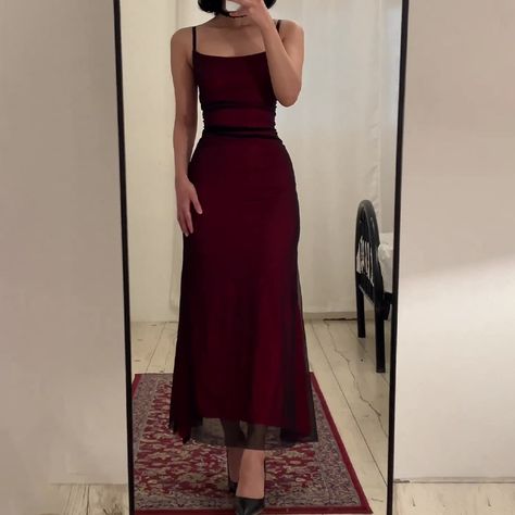 Size: L, Color: Dark Red Dark Red Dresses, Slim Fit Dress, Dresses Xxl, Solid Color Dress, Slim Fit Dresses, Fit Dress, Bohemian Dress, Dress Romper, Xl Dress