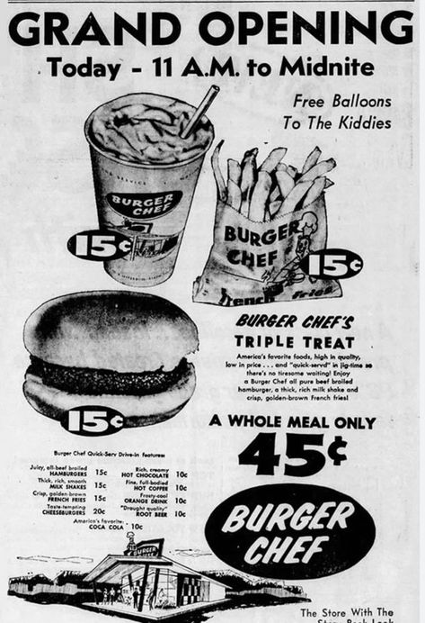 Diner Menu, Grocery Ads, Country Stores, Vintage Menu, Burger Restaurant, Vintage Restaurant, Old Advertisements, Food Poster Design, Food History