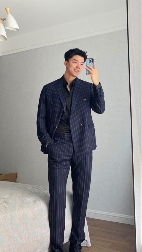 Formal Dresses For Men Winter, Korean Business Man Aesthetic, Casual Wedding Suits For Men, Night In Paris Outfit Men, Farewell Outfits For Men, Guys Formal Wear, Farewell Suits Men, Suit Ideas For Men Classy, Korean Suit Men