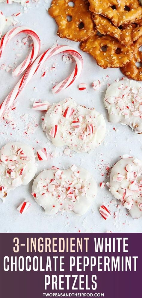 3-Ingredient White Chocolate Peppermint Pretzels in 20 minutes! Pretzels crisps are dipped in white chocolate then sprinkled with crushed candy canes. A fun sweet treat to make for your Christmas cookie exchange! Add them to your holiday baking list now! Peppermint Pretzels, Peppermint Pretzel, Chocolate Chip Shortbread Cookies, Holiday Baking List, White Chocolate Peppermint, Baking List, Pretzel Crisps, Chocolate Dipped Pretzels, Snacks Appetizers