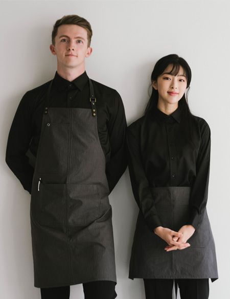 Modern Restaurant Uniforms, Waiter Uniform Design, Barista Uniform, Bartender Uniform, Waiter Outfit, Bar Uniform, Hidden Ring, Barista Outfits, Bartender Outfit