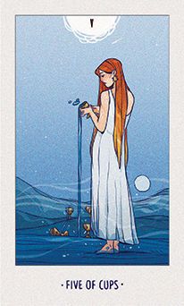 Five of Cups Tarot Card Meanings | Tarot.com Five Of Cups Tarot, 5 Of Cups, Five Of Cups, Cup Tattoo, Cups Tarot, Tarot Meanings, Tarot Cards Art, Tarot Card Meanings, Flower Names