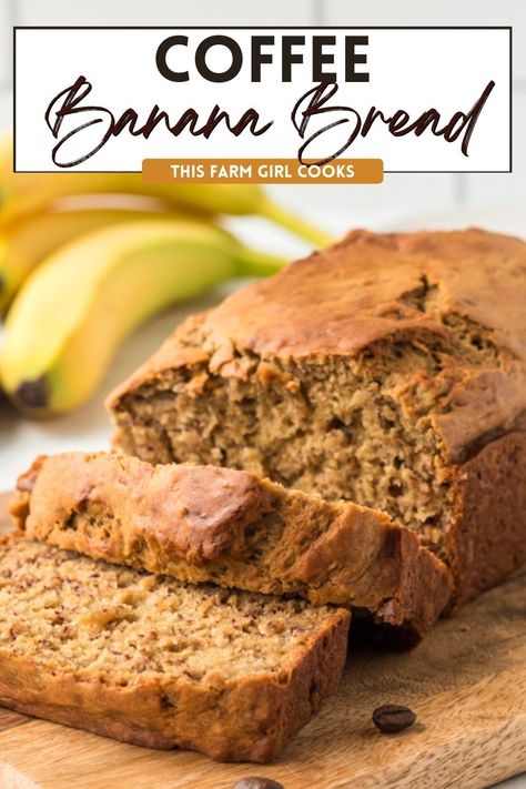 Cafe Banana Bread, Single Banana Bread Recipe, Loaded Banana Bread, Coffee Banana Bread Recipe, Banana Bread Coffee Cake Recipe, Banana Coffee Bread, Flavored Banana Bread, Cafe Style Banana Bread, Banana Bread Variations