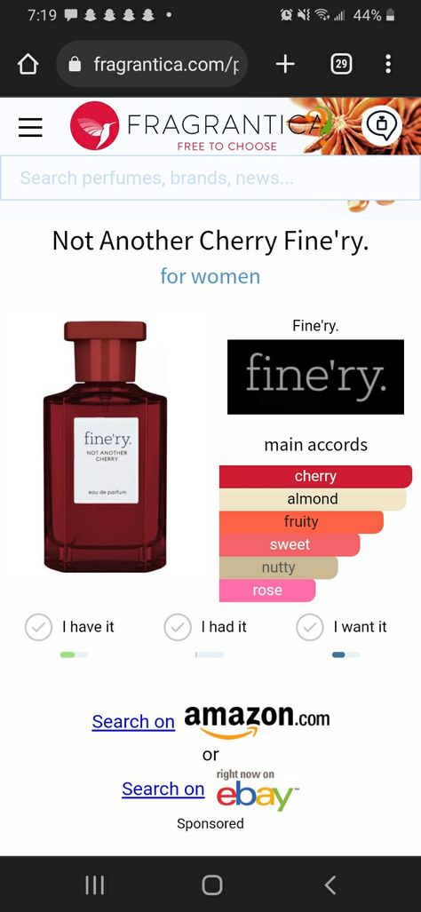 Finery Perfume Sweet On The Outside, Finery Perfume, Cherry Perfume, Cherry Scent, Perfume Collection Fragrance, Smell Goods, Bath Candles, Body Skin Care Routine, Beauty Recipe