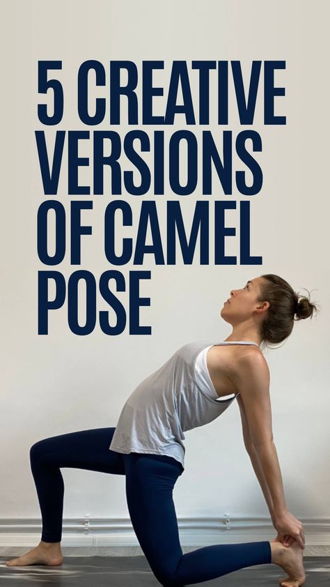 Camel pose (ustrasana) is typically one of those postures that people either love or hate. But it doesn’t have to be that way! Try adding these 5 creative versions of camel pose to your practice to find a variation that you love! Camel Pose Yoga Sequence, Camel Pose Yoga, Dynamic Yoga, Vinyasa Flow Yoga, Flow Yoga, Camel Pose, Yoga Tutorial, Love Or Hate, Yoga Barre