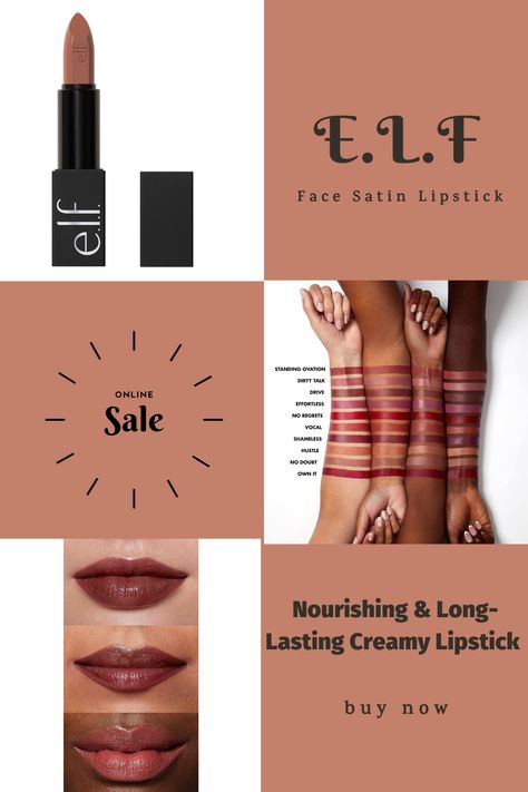 #beauty #skincare #amazon #pinterest #barbie #elf #bestseller #shoponline #buynow Dream Makeup, Creamy Lipstick, Satin Lipstick, Cruelty Free, Beauty And Personal Care, Elf, Long Lasting, Skin Care, Personal Care