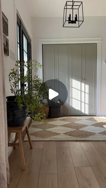 Modernize Bifold Doors, Modern Bifold Doors, Diy Bifold Doors, Bifold Door Makeover, Bifold Doors Makeover, Entryway Closet, Bifold Door, Doors Makeover, Instagram Diy