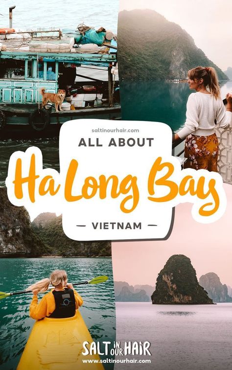 Jun 4, 2020 - Ha Long Bay (Halong) is an iconic site in Vietnam. Sail among thousands of majestic limestone karsts and islands, that rise out of the waters. Traveling By Bus, Ha Long Bay Vietnam, Vietnam Vacation, Pinterest Cover, Vietnam Destinations, Halong Bay Vietnam, Vietnam Holidays, Travel Vietnam, Vietnam Travel Guide