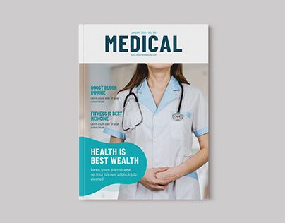 Medical Magazine, Medical Logo, Magazine Layout Design, Travel Magazine, Learning Graphic Design, Print Fonts, Health Magazine, Magazine Layout, Magazine Template