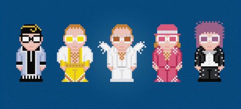 Elton John Cross Stitch PDF Pattern Download by pixelpowerdesign, $5.00 Pixel People, Geek Cross Stitch, Stitch Book, Perler Bead Art, Modern Cross, Plastic Canvas Patterns, Modern Cross Stitch, Canvas Patterns, Cross Stitch Art