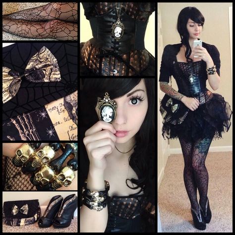 Alexa Poletti Alexa Poletti, Gothic Princess, Goth Kids, Gothic Looks, Handmade Purse, Happy October, Scene Fashion, Daily Style, Product Review