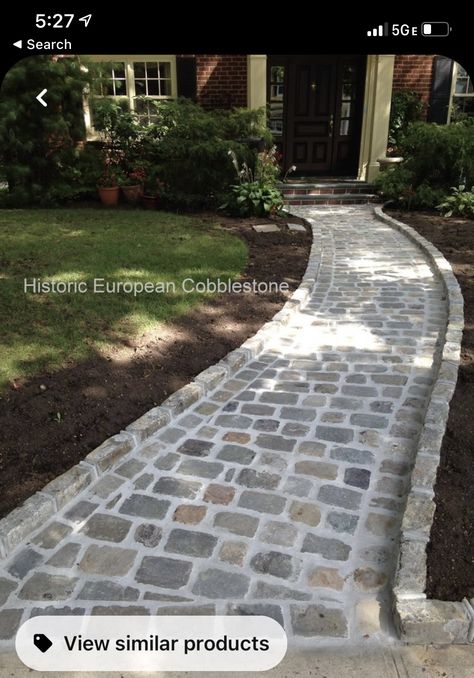 Garden Path Design, Overgrown Plants, Front Yard Walkway, Cobblestone Walkway, Pathway Ideas, Backyard Walkway, Walkway Landscaping, Brick Walkway, Stone Driveway