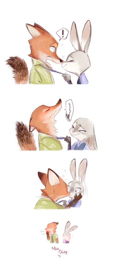 Zootopia Love, Judy Zootopia, Zootopia Fanart, Zootopia Nick And Judy, Zootopia Judy, Nick X Judy, Judy And Nick, Zootopia Comic, Nick Judy