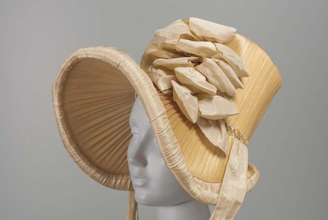 Poke Bonnet, Historical Hats, Regency Era Fashion, Silk Bonnet, Regency Period, Antique Hats, Regency Fashion, Silk Taffeta, Cream Silk